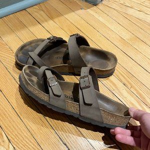 Women's Birkenstocks - Mayari Birko-Flor Nubuck in Mocha - Brown Size 8.5 / 39